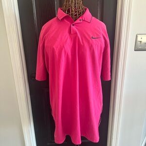 Nike Men's Vibrant Pink Polo Shirt